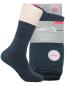 Preview: 3 Paar Damen Diabetiker Socken ohne Gummi, blau-meliert
