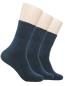 Preview: 3 Paar Herren Diabetiker Socken ohne Gummi, blau-meliert