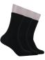 Preview: 3 Paar MH Viskose Bambussocken ohne Gummidruck Schwarz, auf Dekofuss