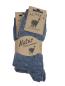 Preview: 2 Paar Wollsocken mit Alpaka Wolle Feinstrick Wollsocken Unisex Jeansblau