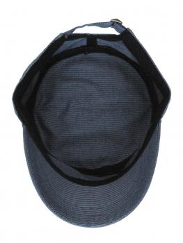 Preview: Cuba Cap Kappe Sommer Mütze Baumwolle Unisex, Jeansblau Deatail_01