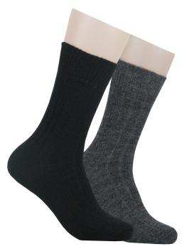 Preview: 2 Paar Wollsocken mit Alpakawolle_setail