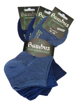 3 Paar MH Viskose Bambus Sneaker Socken Unisex, Jeans