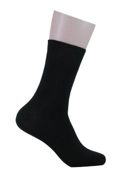 Preview: Viskose Bambus Socken ohne Gummidruck Schwarz