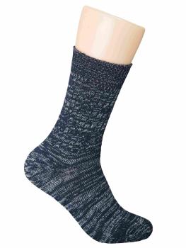 4 Paar Jeans Socken 100% Baumwolle, Blaumeliert