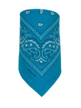 Bandana Nickytuch Paisley Muster reine Baumwolle, Türkis