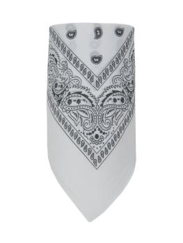 Bandana Nickytuch Paisley Muster reine Baumwolle, Weiss
