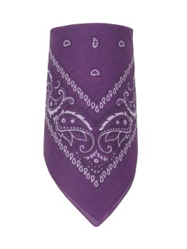 Bandana Nickytuch Paisley Muster reine Baumwolle, Dunkellila