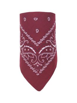 Bandana Nickytuch Paisley Muster reine Baumwolle, weinrot