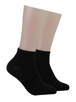 RS 3 Paar Viskose Bambus Kurz Socken Komfortbund Unisex, Schwarz