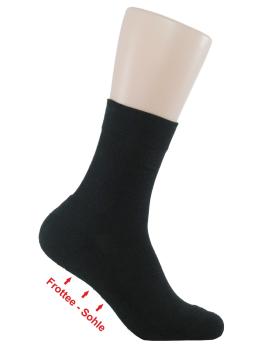 Preview: RS Harmony 2 Paar Damen Socken Frotteesohle Softrand Schwarz