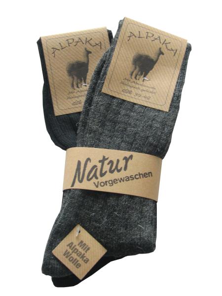 2 Paar Wollsocken mit Alpakawolle