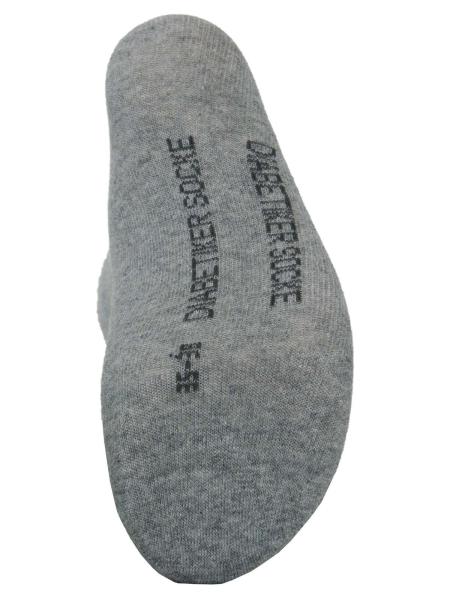 3 Paar Damen Diabetiker Socken, grau-meliert
