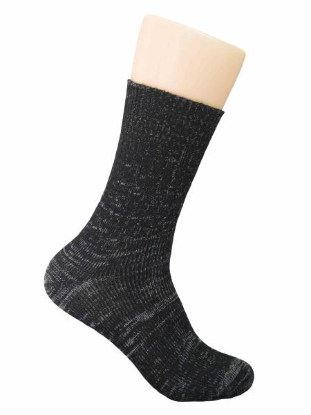 4 Paar Jeans Socken 100% Baumwolle, Schwarzmeliert