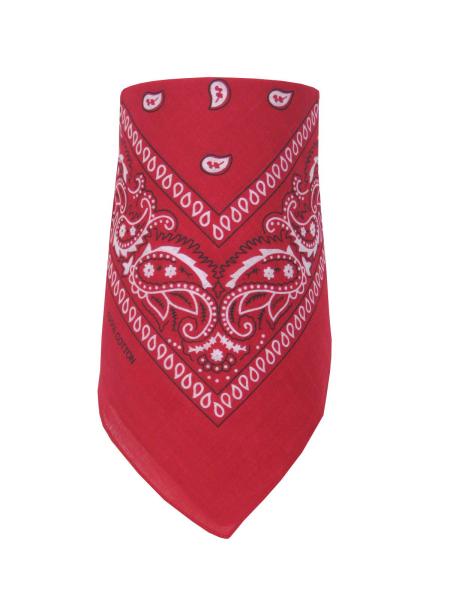 Bandana Nickytuch Paisley Muster reine Baumwolle, Rot