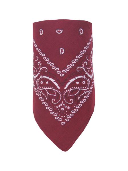 Bandana Nickytuch Paisley Muster reine Baumwolle, weinrot