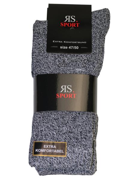 RS 4 Paar Tennis Arbeits Socken Frotteefuß 47-50, Anthrazit-Melange