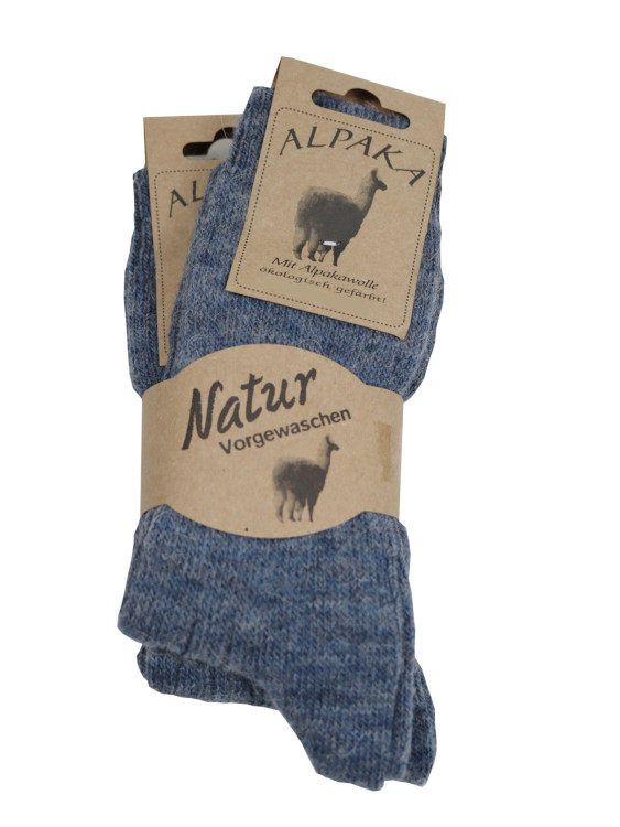 2 Paar Alpaka Socken Feinstrick jeansblau 2 Paar Alpaka Socken Feinstrick jeansblau